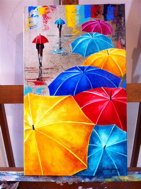 Paraguas Canvas Art Painting Abstract Umbrella Painting Simple Canvas