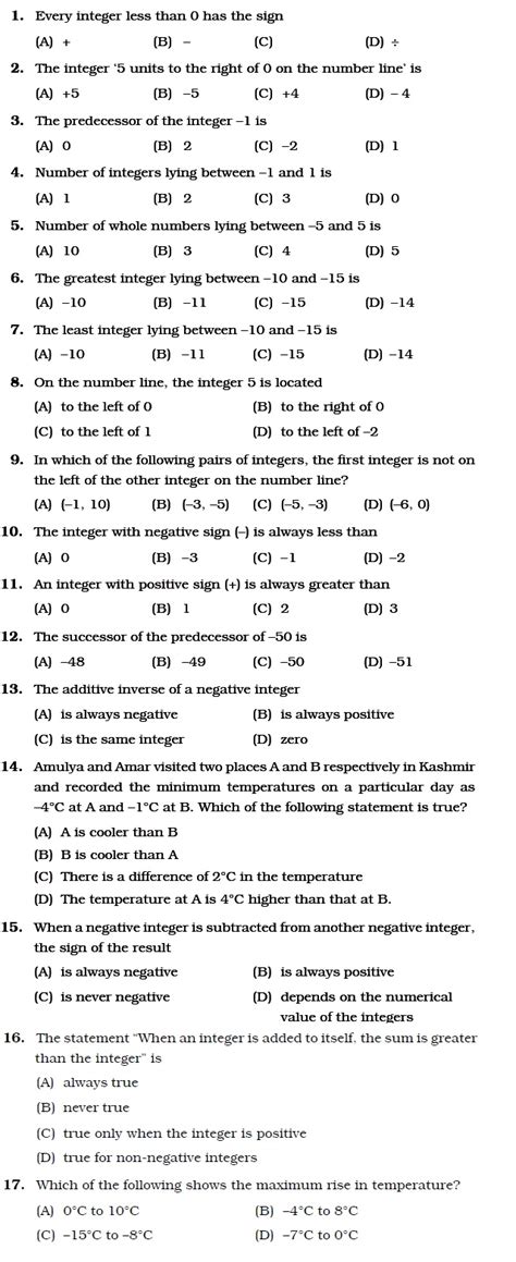 Distributive laws say that we can have the same answer while multiplying a number by a group of numbers added together or multiplying them separately and then add the questions were average type. Class 6 Important Questions for Maths - Integers | AglaSem ...