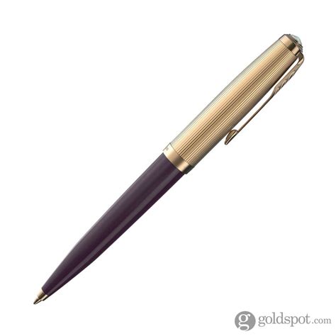 Parker 51 Ballpoint Pen In Plum With Gold Trim Goldspot Pens