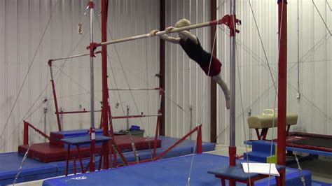 my gymnastics level 1 high bar routine youtube