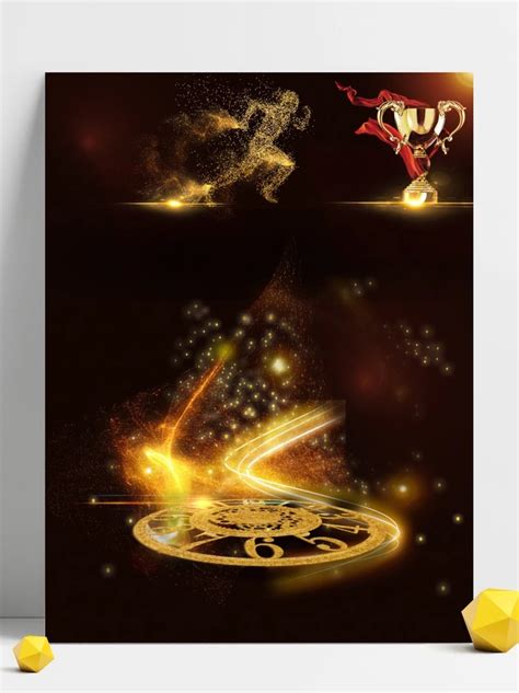 Golden Senior Trophy Advertising Background Backgrounds Psd Free