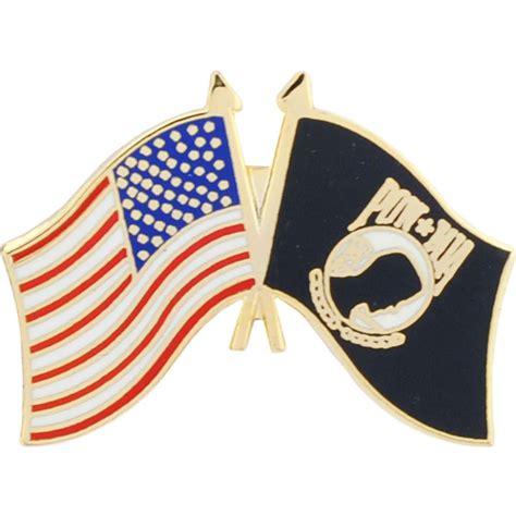 American And Pow Mia Flags Pin 1