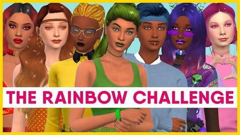 The Rainbow Challenge The Sims 4 Create A Sim Youtube