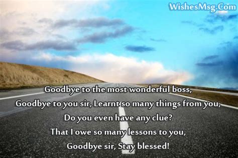 Farewell Messages To Boss Goodbye Wishes Quotes Wishesmsg
