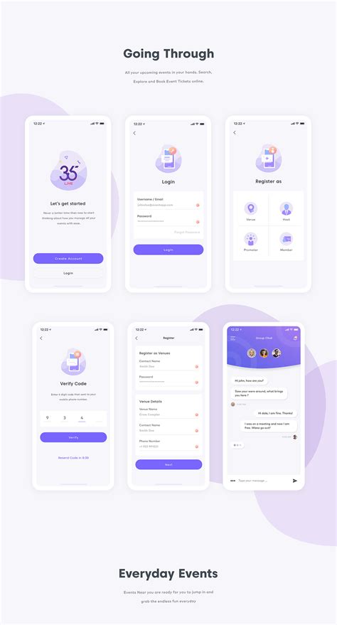 365live Event App Uxui Design On Behance