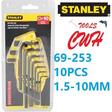 Stanley 69 257 12pcs Inches Allen Key Hex Key Set Ball Point L Wrench