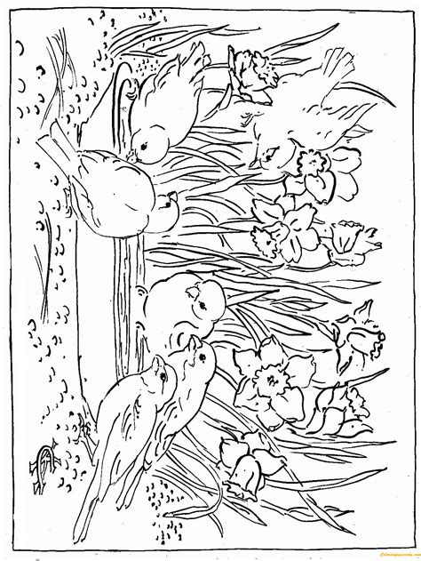 Awesome Nature Scene Coloring Pages Free Printable Coloring Pages