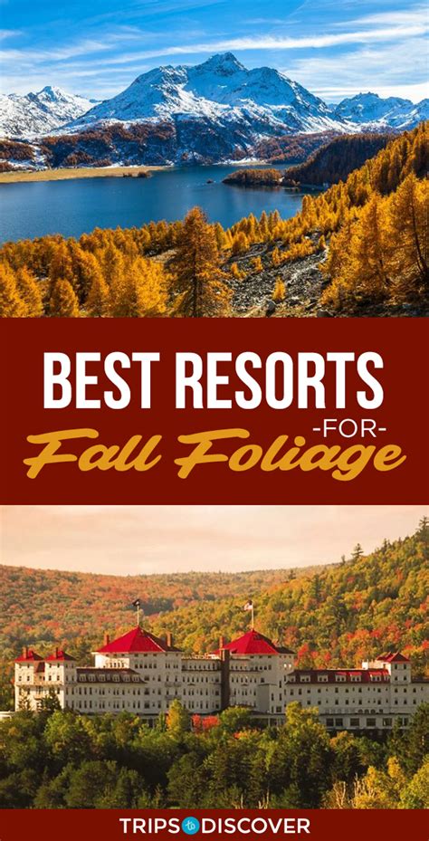 8 Best Resorts To Visit If You Love Fall Foliage For 2021 Trips To