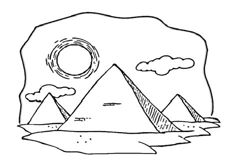 Pirâmides do Egito para colorir I