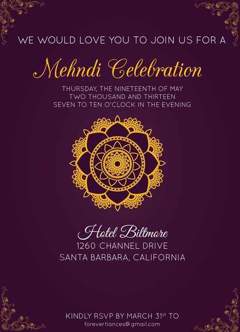 Haldi Mehndi Invitation Card : Haldi invitation Mehndi invitation Bollywood invitation 