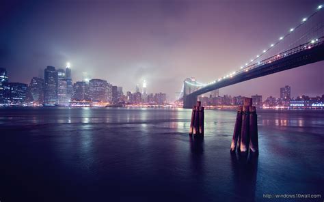 New York City Bridge Desktop Hd Widescreen Wallpaper Windows 10