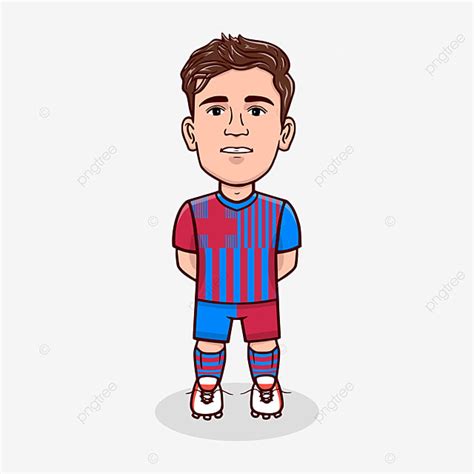 Red Football Shirt Clipart Vector Football Player Wearing Red Blue