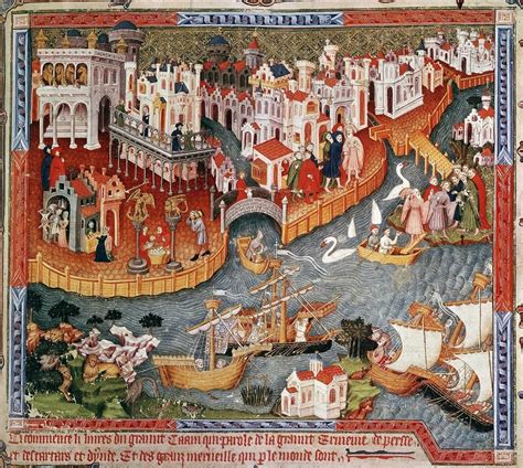 Marco Polo Partiendo De Venecia En 1271 En Una Representación