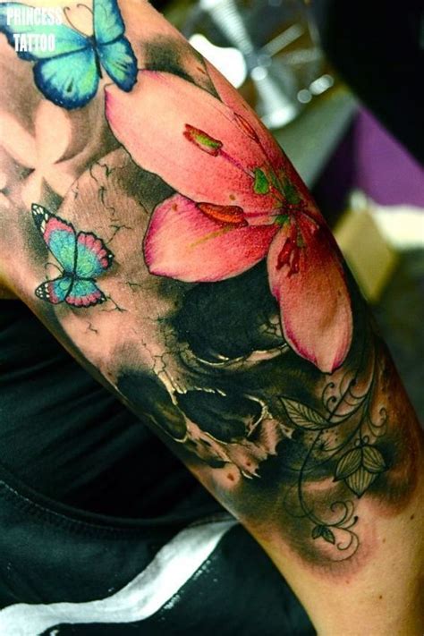 Tattoo Collection 19 Beautiful Butterfly And Flower Tattoos On Upper