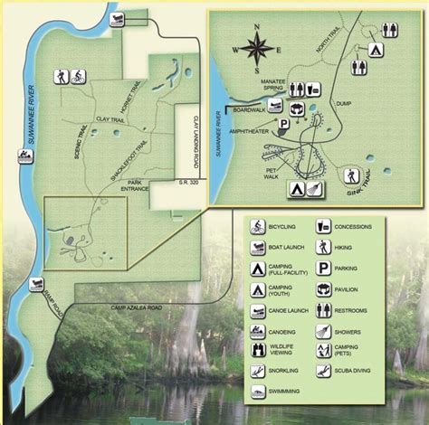 Manatee Springs State Park Map Cape May County Map
