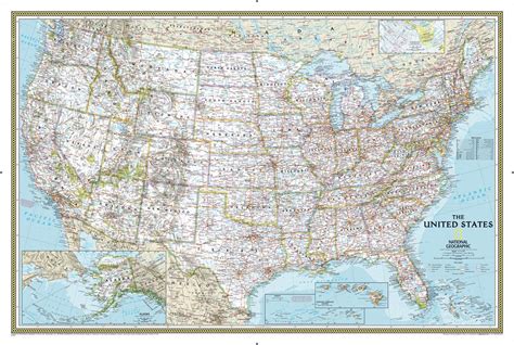 National Geographic United States Classic Wall Map La Vrogue Co