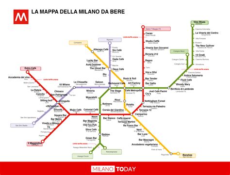Milano Da Bere La Mappa Metro Dei Locali Bar Di Milano Milano