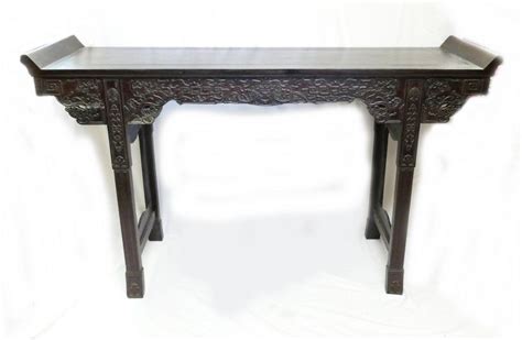 Chinese Rosewood Altar Table With Dragon Carvings Furniture Oriental