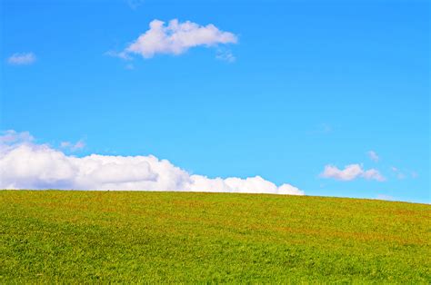 Wallpaper Sunlight Food Hill Sky Field Clouds Calm Green Blue