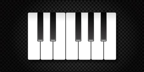 Premium Vector Realistic Isolated Piano Keyboard