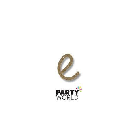 Gold Glitter Alphabet Bunting Letter E Party World