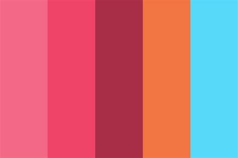 This link will take you to the combo tester, where you can view a larger version of each color palette. pinks and an orange Color Palette