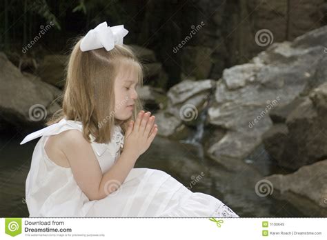 Little Girl Praying Stock Image Image Of Facial Child