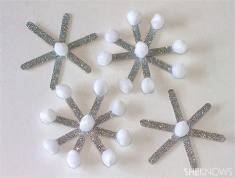 Craft Stick Snowflakes