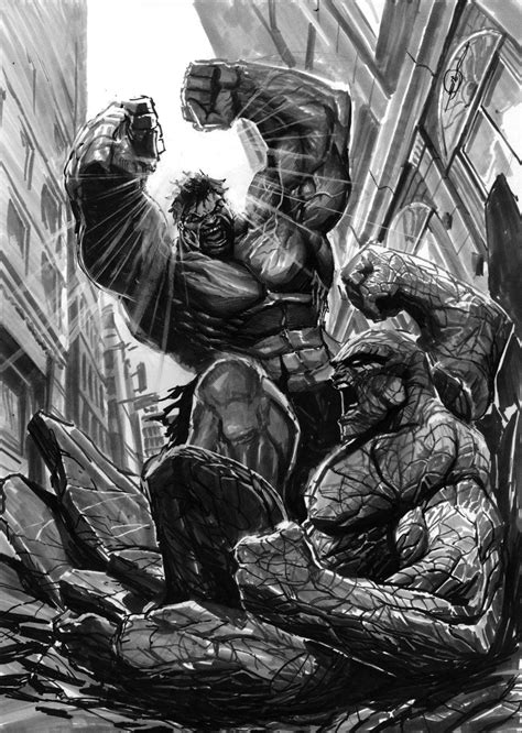 Hulk Vs Thing Hulk Marvel Marvel Comics Art Comics Artwork Hulk