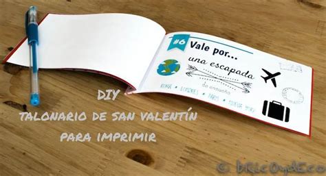 Talonario De San Valentín Para Imprimir Manualidades
