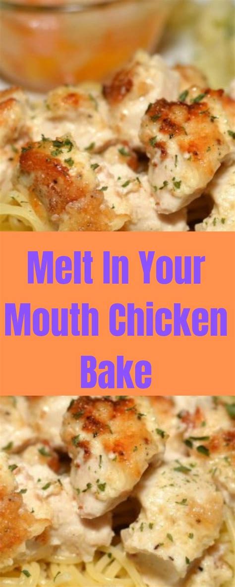 Stir in the confectioners' sugar, cornstarch, and flour. Melt In Your Mouth Chicken Bake | Chicken recipes, Chicken ...