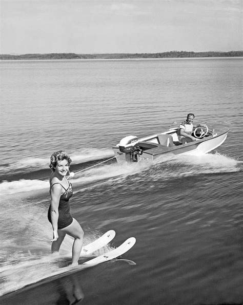 Woman Water Skiing Art Print By Underwood Archives In 2021 Water