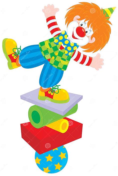 Circus Clown Equilibrist Stock Vector Illustration Of Children 24493790
