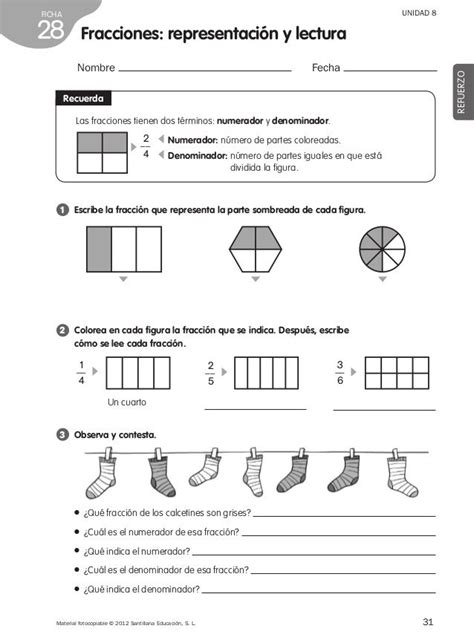 Primaria Matematicas Fracciones Para Primaria Matematicas Fracciones