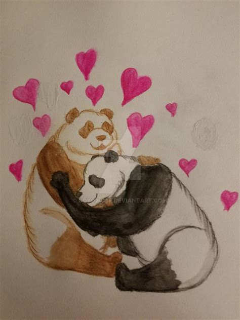 Panda Hugs By Coyowolf On Deviantart