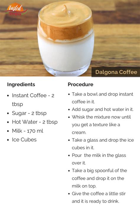How To Make Dalgona Coffee Tasted Recipes