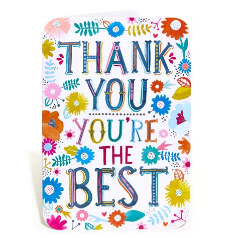 Buy Thank You Card You Re The Best For Gbp 0 99 Card Factory Uk