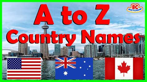 A To Z Country Names Abc Countries For Toddlers Learn Alphabet With