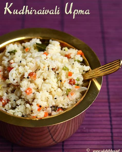 Puliyodharai recipe is a tasty festival rice dish among tamil food items. Millet upma recipe, how to make kuthiraivali upma | Raks Kitchen | Indian Vegetarian recipes