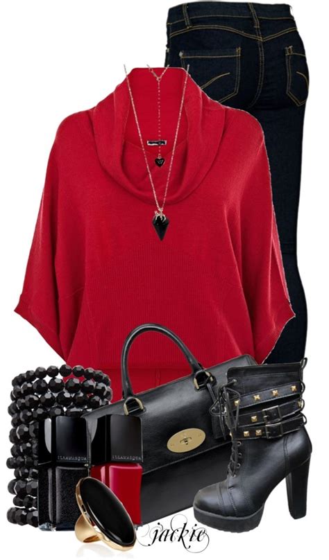 Red And Black By Jackie22 On Polyvore Red And Black Outfits