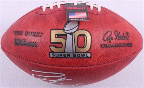 Hasbro trivial pursuit board handheld game nfl football electronic travel ball. Peyton Manning Signed Official NFL Super Bowl 50 Game Ball ...