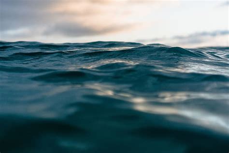 Hd Wallpaper Close Up Photo Of Body Of Water Wave Ripple Sky Ocean