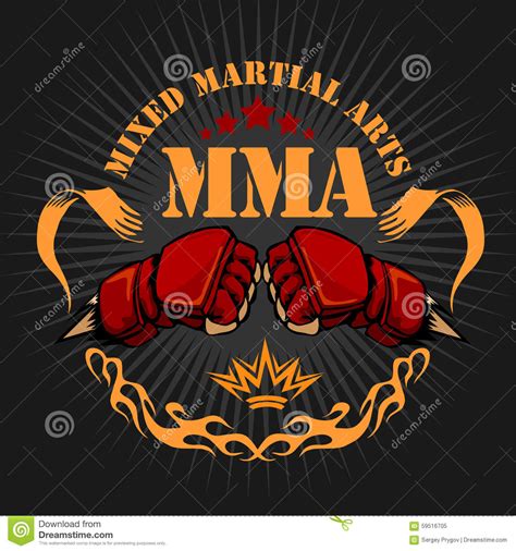 Mma Mixed Martial Arts Cartoon Vector