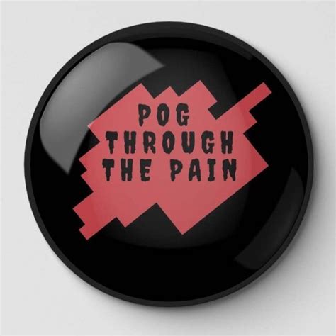 Tommyinnit Pins Pog Through The Pain Black Red Pin Tommyinnit Store