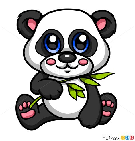 Panda Drawing How To Draw Cute Anime Animals Panda Drawing Cute