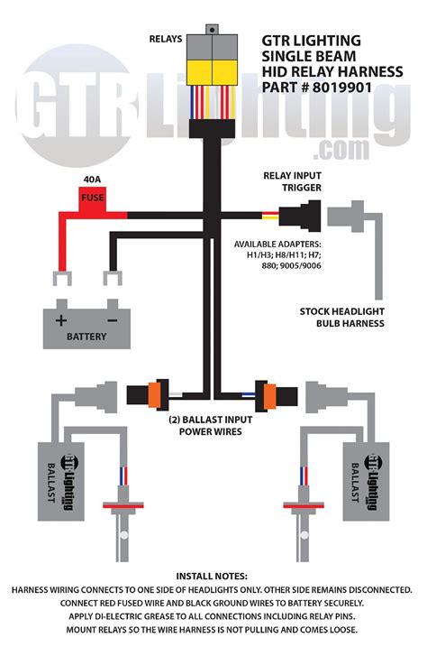 Dual Headlamp Relay Circuit Diagram