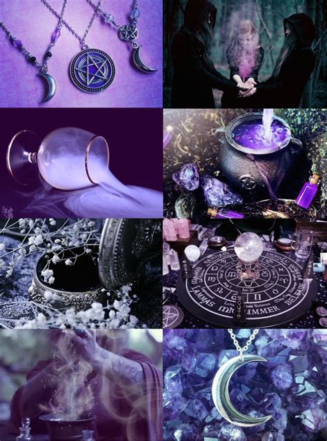Witch Aesthetics Purple Witch Blue Gray White Red Green
