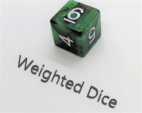 Weighted Dice For Dandd D6 Venom Green Etsy