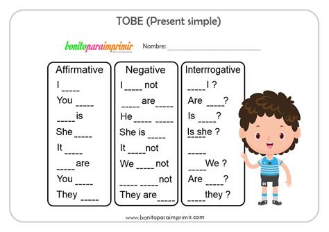 Verbo To Be Exercicios Para Imprimir Busqueda De Google Exercicios