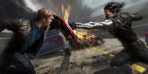 New Captain America Civil War Bts Footage Shows Cap Fighting Bucky
